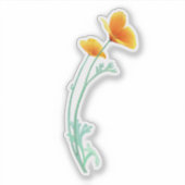 California Poppy Sticker (Vorderseite)