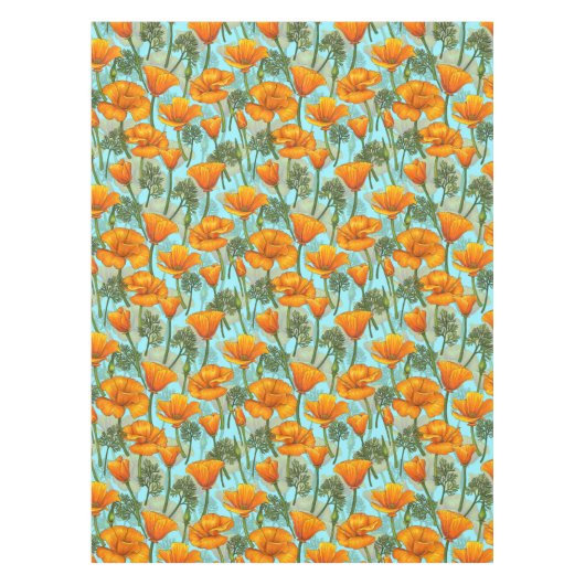 California poppy tischdecke (Vorderseite)