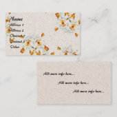 California Poppy Wildflower Flowers Business Card Visitenkarte (Vorne/Hinten)