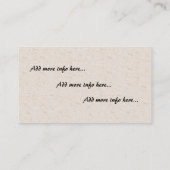 California Poppy Wildflower Flowers Business Card Visitenkarte (Rückseite)