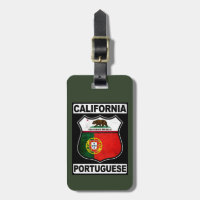 California Portuguesa American Luggage Tag Templat