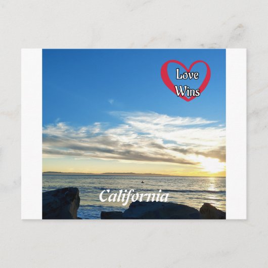 California Post Card Valentinstag Postkarte (Vorderseite)