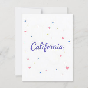 California Postcard - Fett zentrierte Typografie Postkarte