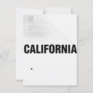 California Postcard - Fett zentrierte Typografie Postkarte