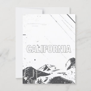 California Postcard - Fett zentrierte Typografie Postkarte
