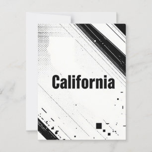 California Postcard - Fett zentrierte Typografie Postkarte