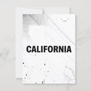 California Postcard - Fett zentrierte Typografie Postkarte