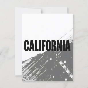 California Postcard - Fett zentrierte Typografie Postkarte