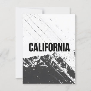 California Postcard - Fett zentrierte Typografie Postkarte