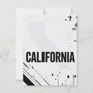 California Postcard - Fett zentrierte Typografie Postkarte