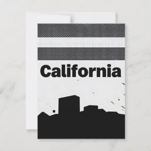 California Postcard - Fett zentrierte Typografie Postkarte