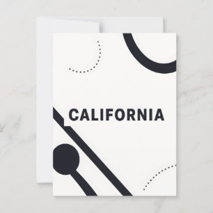 California Postcard - Fett zentrierte Typografie Postkarte