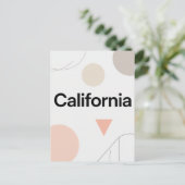 California Postcard - Trendy Text Postkarte (Stehend Vorderseite)