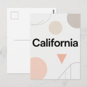 California Postcard - Trendy Text Postkarte (Vorne/Hinten)