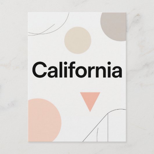 California Postcard - Trendy Text Postkarte (Vorderseite)