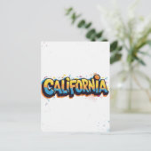California Postcard - Trendy Text Postkarte (Stehend Vorderseite)