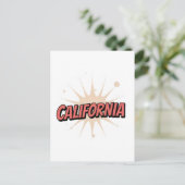 California Postcard - Trendy Text Postkarte (Stehend Vorderseite)