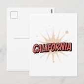 California Postcard - Trendy Text Postkarte (Vorne/Hinten)