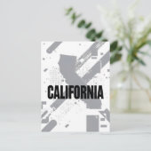 California Postcard - Trendy Text Postkarte (Stehend Vorderseite)