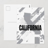 California Postcard - Trendy Text Postkarte (Vorne/Hinten)