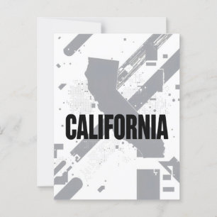 California Postcard - Trendy Text Postkarte