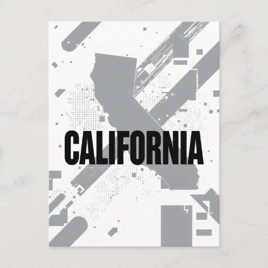 California Postcard - Trendy Text Postkarte (Vorderseite)