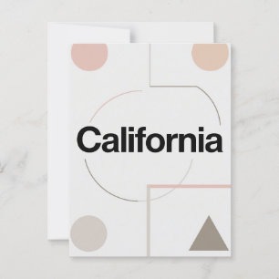 California Postcard - Trendy Text Postkarte