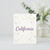 California Postcard - Trendy Text Postkarte (Stehend Vorderseite)