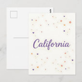 California Postcard - Trendy Text Postkarte (Vorne/Hinten)