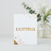 California Postcard - Trendy Text Postkarte (Stehend Vorderseite)