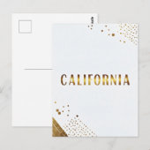California Postcard - Trendy Text Postkarte (Vorne/Hinten)