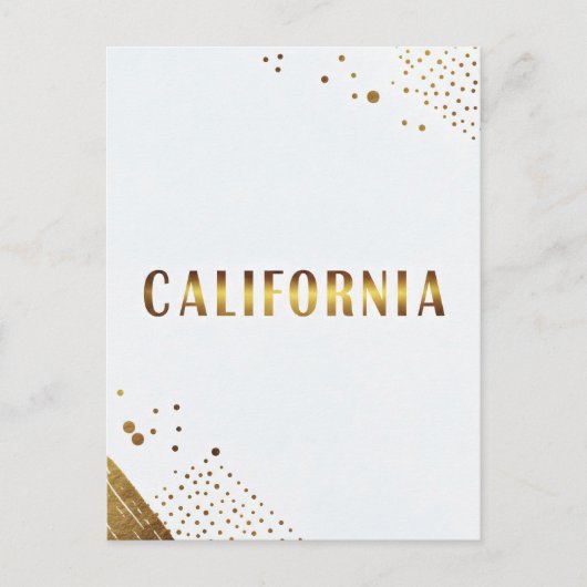 California Postcard - Trendy Text Postkarte (Vorderseite)