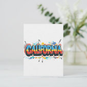California Postcard - Trendy Text Postkarte (Stehend Vorderseite)