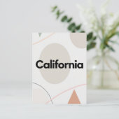 California Postcard - Trendy Text Postkarte (Stehend Vorderseite)