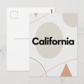 California Postcard - Trendy Text Postkarte (Vorne/Hinten)