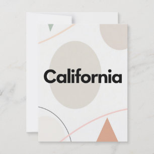 California Postcard - Trendy Text Postkarte