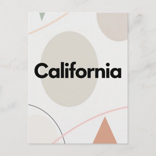 California Postcard - Trendy Text Postkarte (Vorderseite)