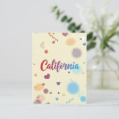 California Postcard - Trendy Text Postkarte (Stehend Vorderseite)