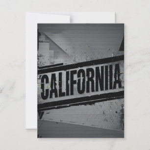 California Postcard - Trendy Text Postkarte
