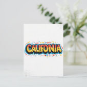 California Postcard - Trendy Text Postkarte (Stehend Vorderseite)