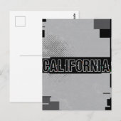 California Postcard - Trendy Text Postkarte (Vorne/Hinten)