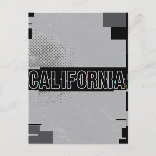 California Postcard - Trendy Text Postkarte (Vorderseite)