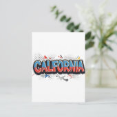 California Postcard - Trendy Text Postkarte (Stehend Vorderseite)