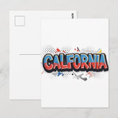 California Postcard - Trendy Text Postkarte (Vorne/Hinten)