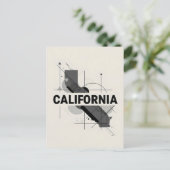 California Postcard - Trendy Text Postkarte (Stehend Vorderseite)
