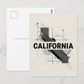 California Postcard - Trendy Text Postkarte (Vorne/Hinten)