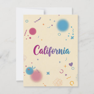 California Postcard - Trendy Text Postkarte