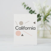 California Postcard - Trendy Text Postkarte (Stehend Vorderseite)