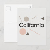 California Postcard - Trendy Text Postkarte (Vorne/Hinten)
