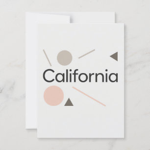 California Postcard - Trendy Text Postkarte